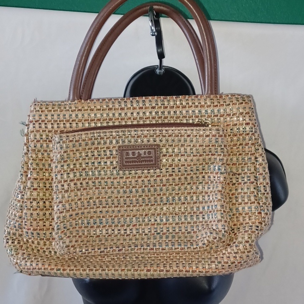 Relic Woven Tan/Brown Hand Bag, 12x8.5